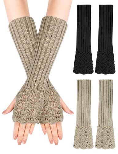 Lange fingerlose handschuhe - fingerlose,